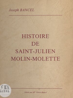 cover image of Histoire de Saint-Julien-Molin-Molette